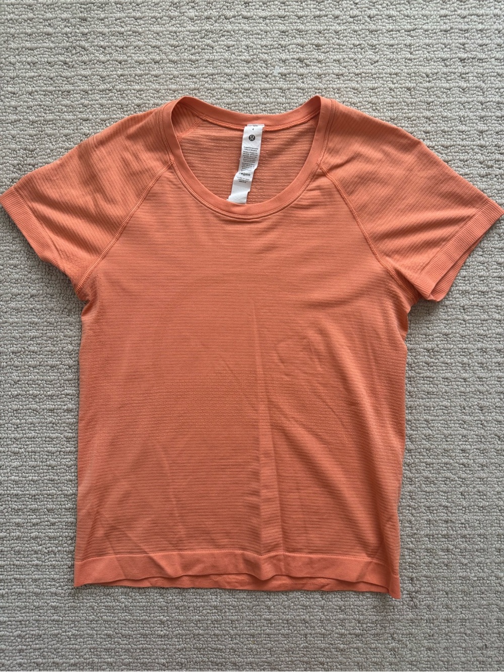 lululemon athletica Short-Sleeve Crewneck Top - Coral/Peach
